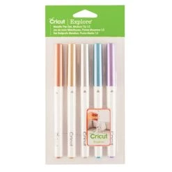Meilleure affaire 🛒 Machine De Coupe 5 Stylos Métalliques Cuivre, Or, Argent Bleu Et Violet 1 Mm Cricut 😍