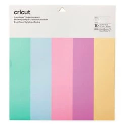 Coupon 🧨 Machine De Coupe 10 Papiers Cartonnés Autocollants Couleurs Pastel 33 X 33 Cm - Cricut 🧨