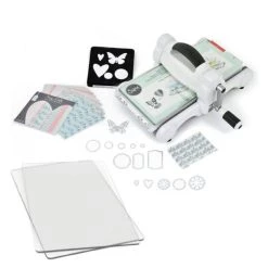 Nouveau ⭐ Machine De Coupe Machine De Découpe Big Shot Sizzix + 2 Plaques De Rechange 22 X 15,5 Cm 🥰