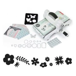 Promo ✔️ Machine De Coupe Machine De Découpe Big Shot Sizzix + Matrices Motifs De Fleurs ⭐