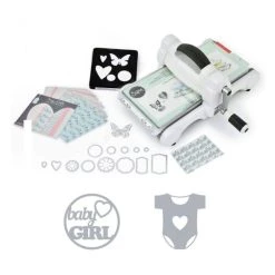 De gros ⌛ Machine De Coupe Machine De Découpe Big Shot Sizzix + Matrice Naissance Fille Body ⭐
