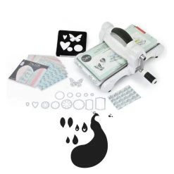 Meilleure vente 🔥 Machine De Coupe Machine De Découpe Big Shot Sizzix + Matrice Paon 20 Cm 🔔